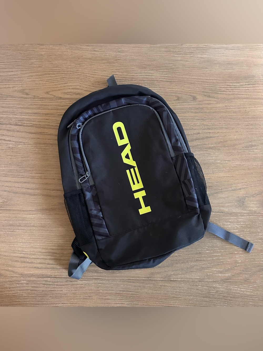 HEAD Tennis Backpack Racquet Sports Bag Black Gray Neon Yellow